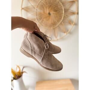 Women’s Franco Sarto Palazzo Taupe Tan Leather Suede Chukka Ankle Boots Sz 8